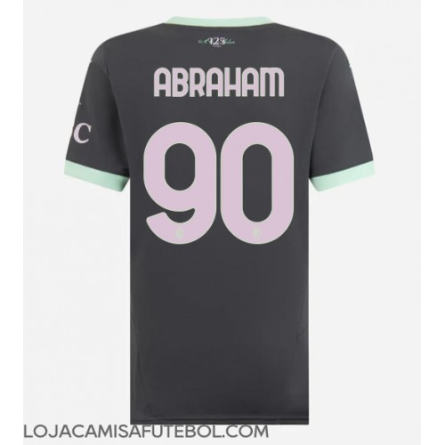 Camisa de Futebol AC Milan Tammy Abraham #90 Equipamento Alternativo Mulheres 2024-25 Manga Curta